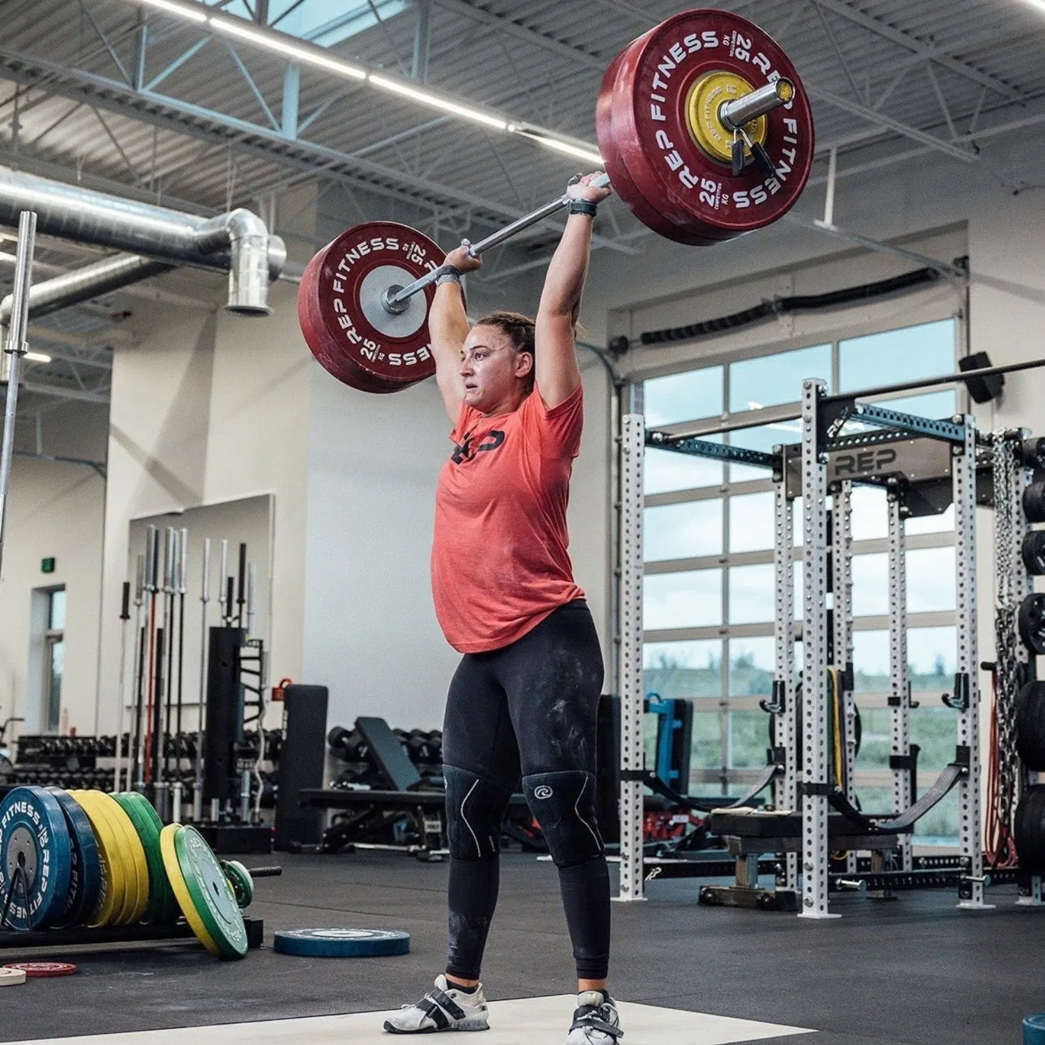 Athlete training with REP Alpine 15 Kg Weightlifting Bar