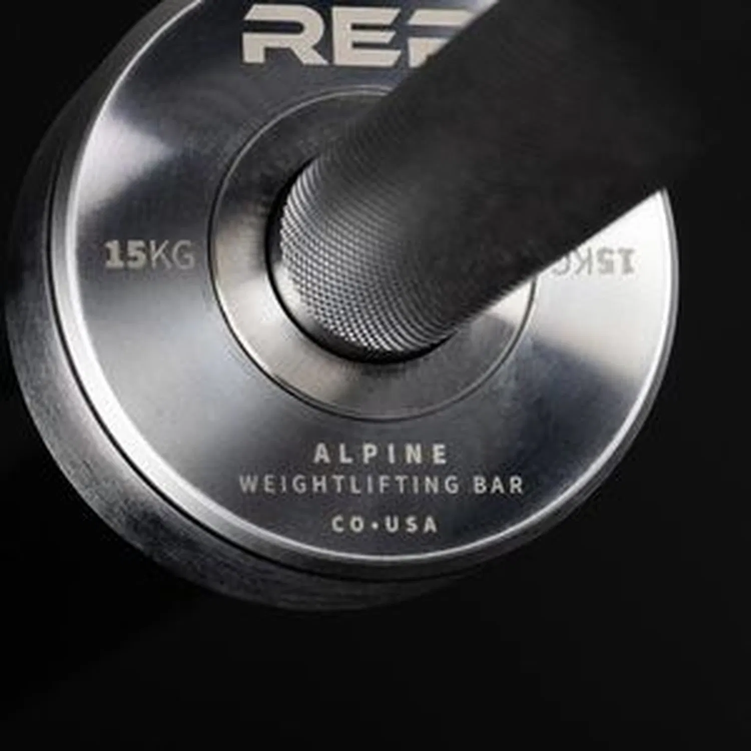 REP Alpine 15 Kg Weightlifting Bar sleeve detail