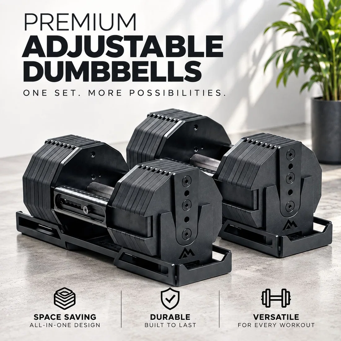 REP x PEPIN premium adjustable dumbbell system