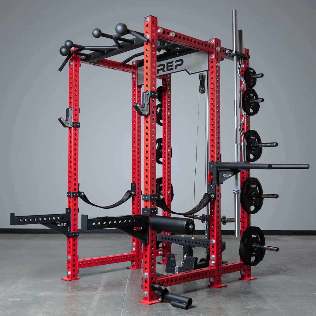 REP Fitness power rack with Dip Attachment
