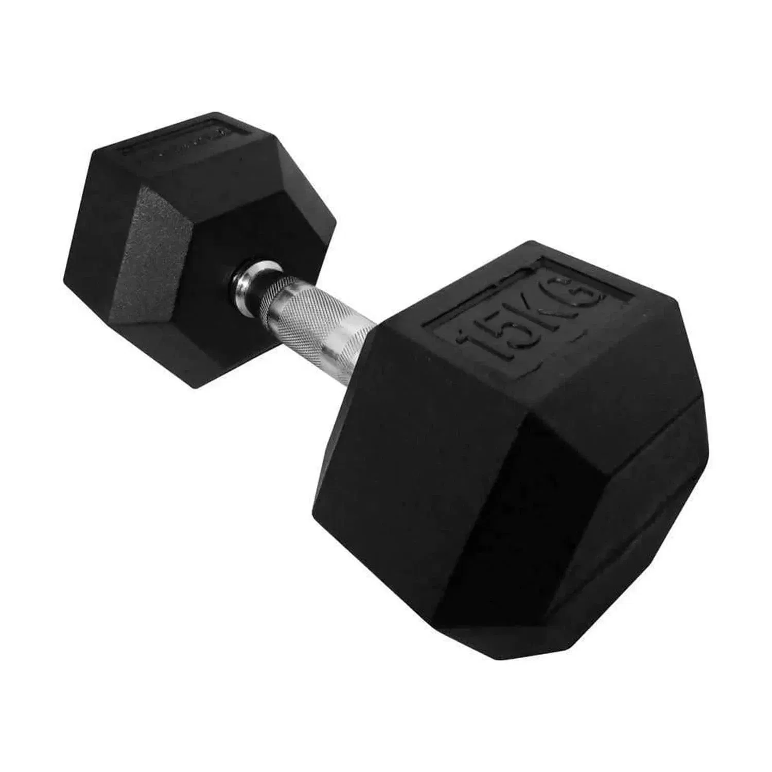 Force USA Rubber Hex Dumbbells Pair - 7 Kg