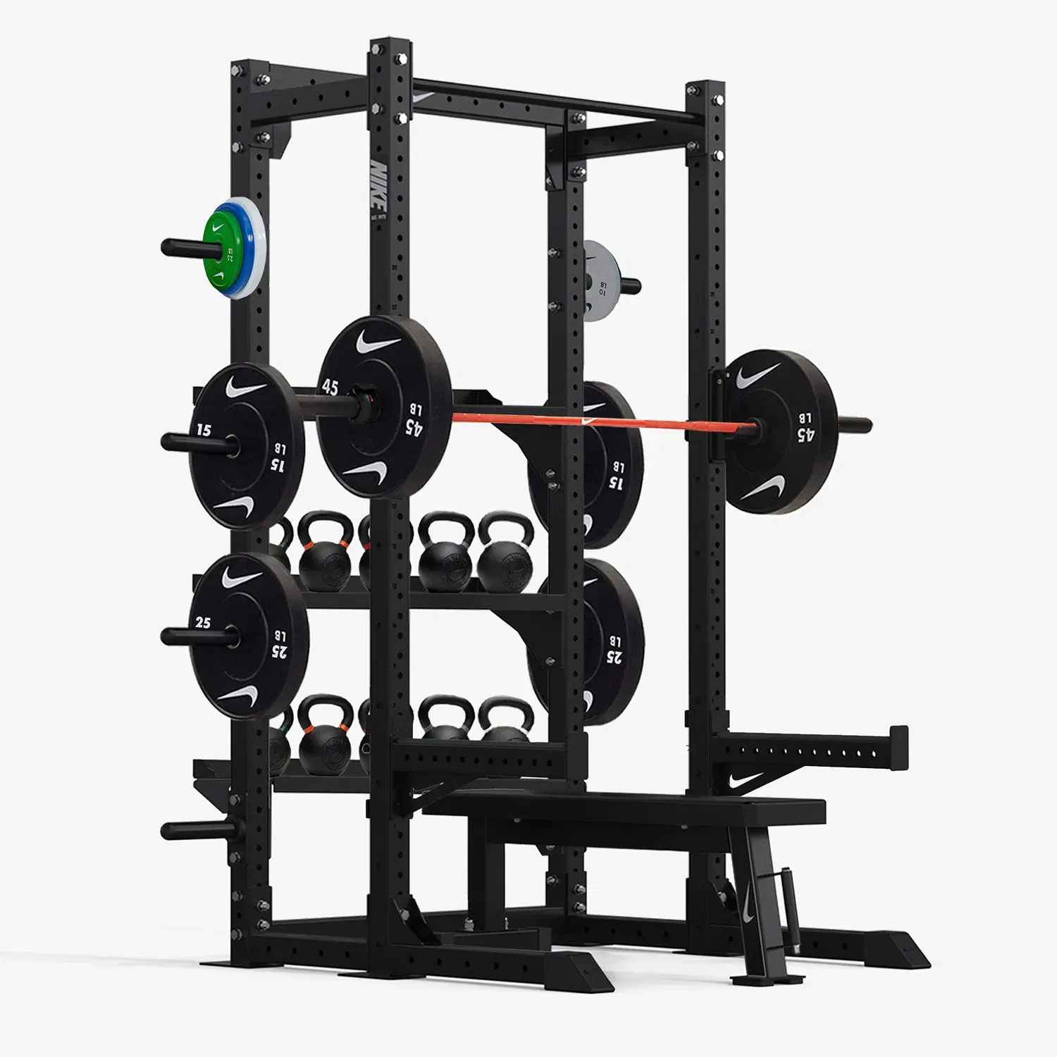 Nike Strength Commercial-Grade Half Rack with Storage