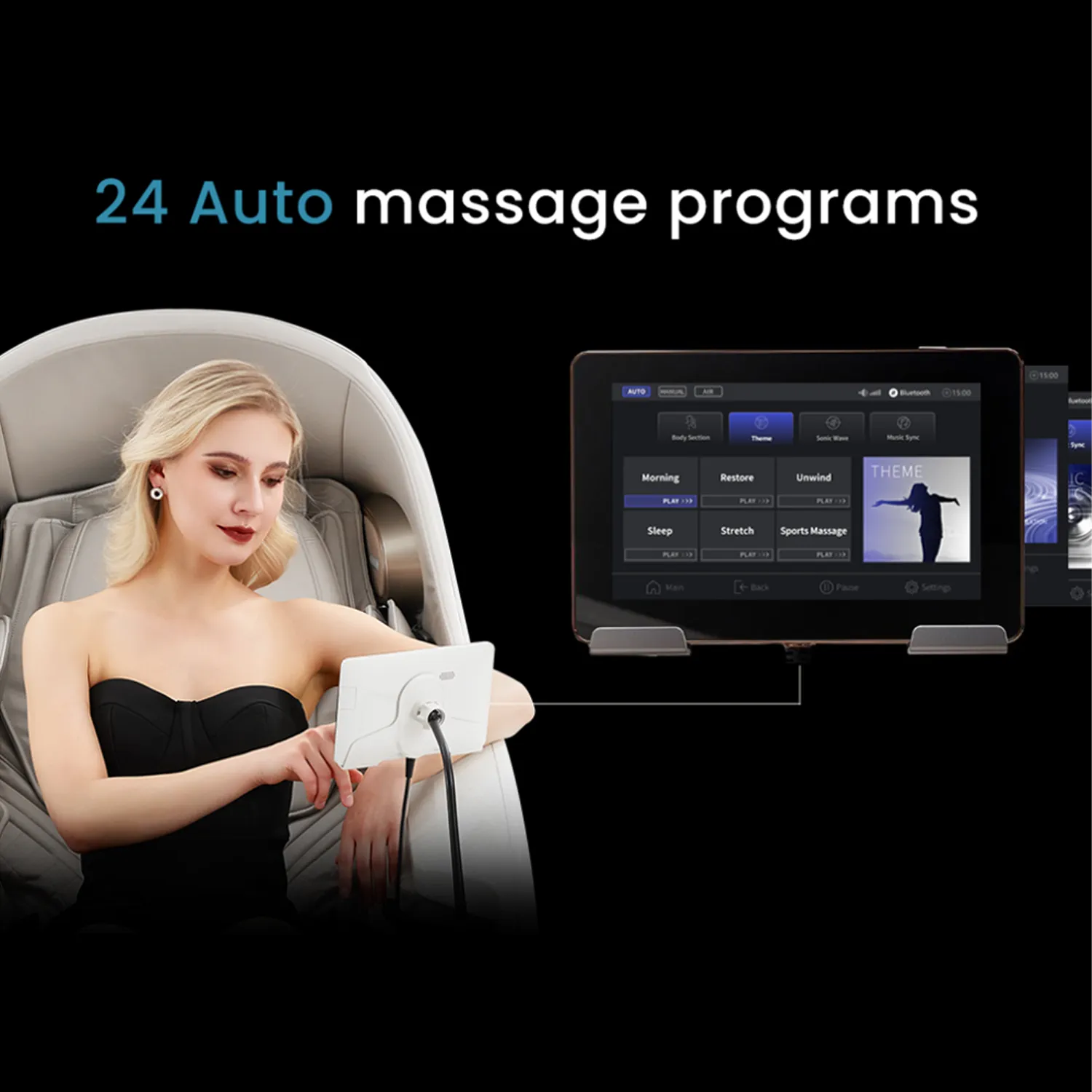 Nourest RoboX 5D Sonic Wave Roller Massage Chair - Black