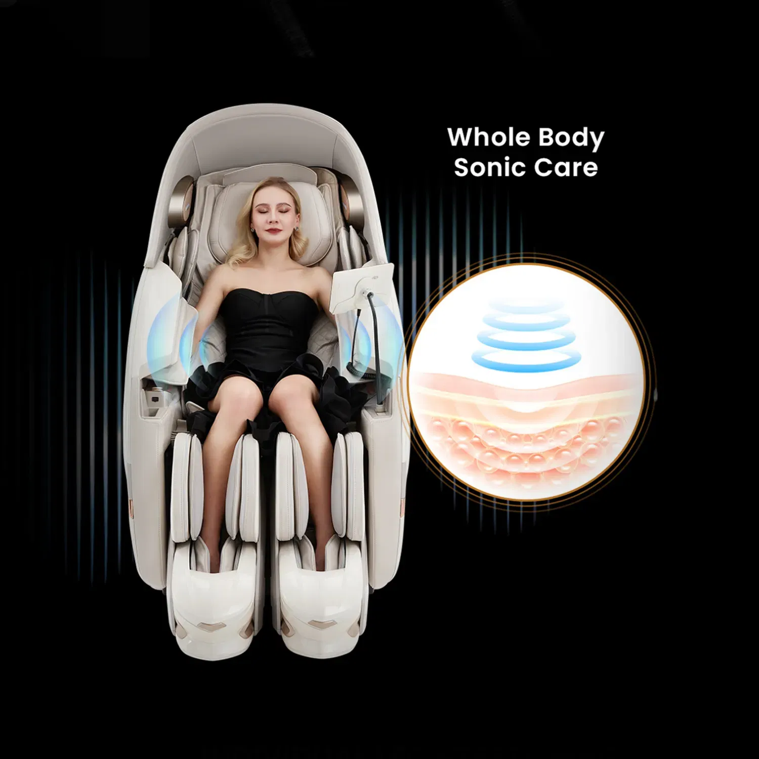 Nourest RoboX 5D Sonic Wave Roller Massage Chair - Black