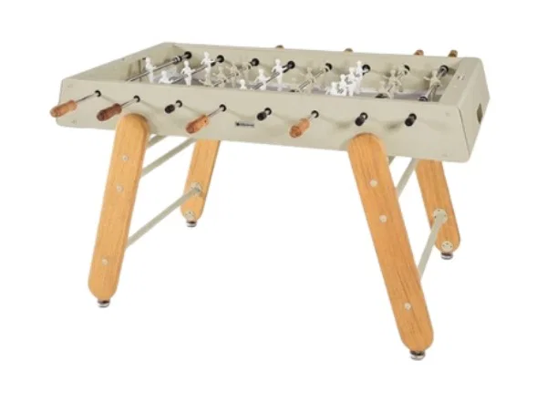 RS Barcelona Rs4 Home Foosball Table Indoor Steel Structure W/ Iroko Wood - Grey