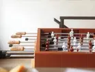 RS Barcelona Rs4 Home Foosball Table Indoor Steel Structure W/ Iroko Wood - Terracotta