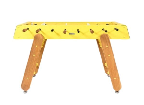 آر إس برشلونة طاولة كرة قدم منزلية Rs4 هيكل فولاذي داخلي مع خشب إيروكو - Yellow