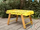 RS Barcelona Rs4 Home Foosball Table Indoor Steel Structure W/ Iroko Wood - Yellow