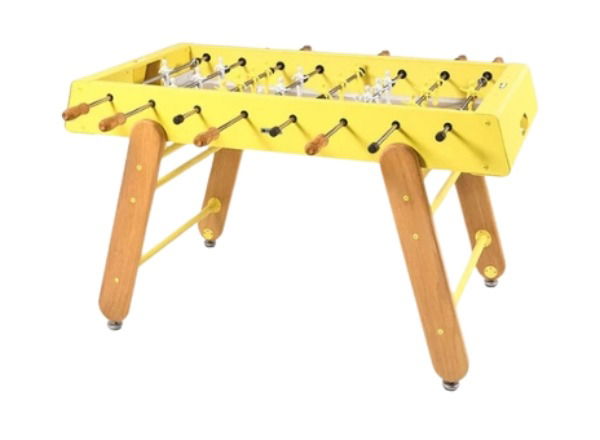 آر إس برشلونة طاولة كرة قدم منزلية Rs4 هيكل فولاذي داخلي مع خشب إيروكو - Yellow