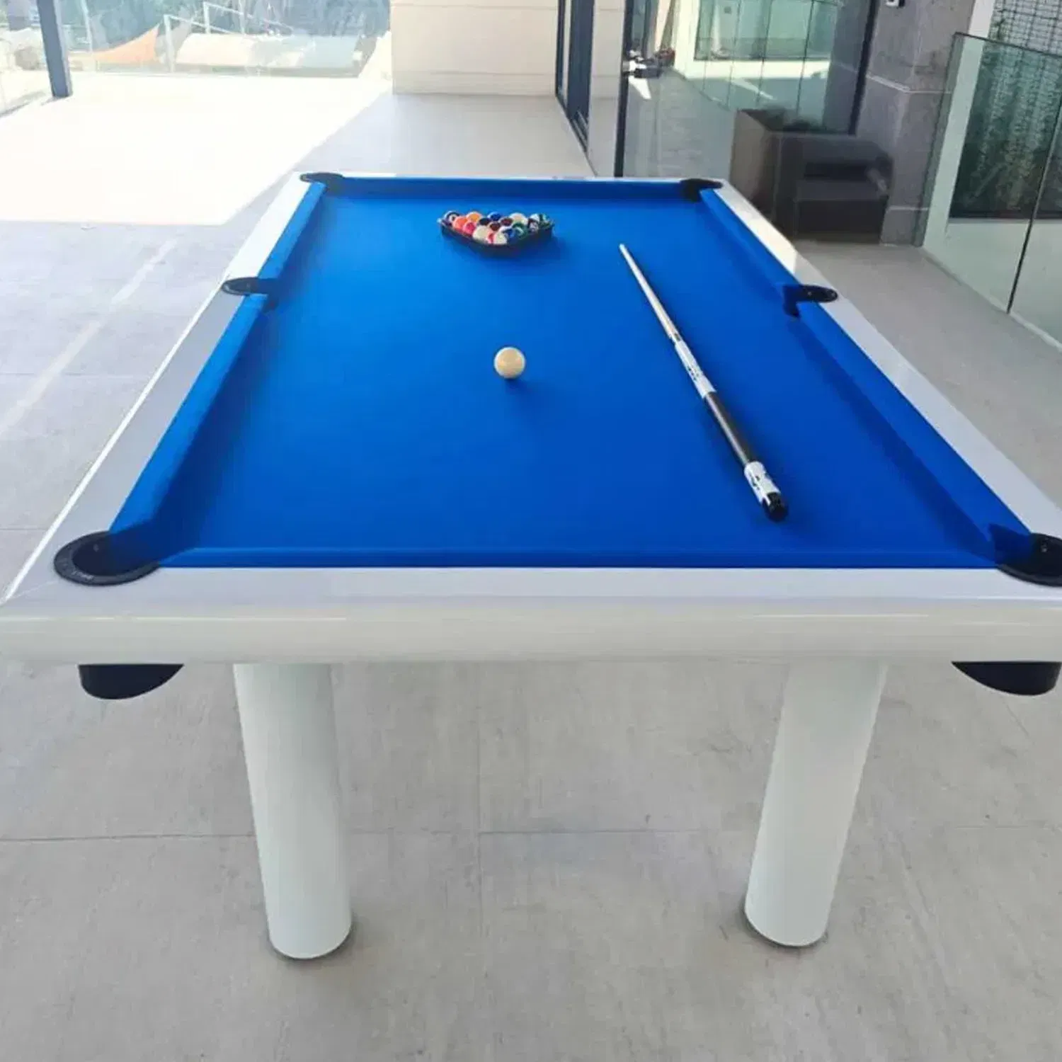Rais  8 Feet Outdoor Pool Table - White 