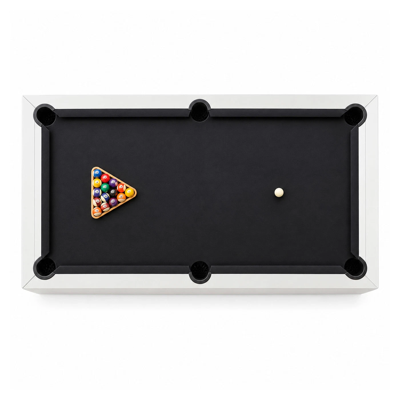 Top view of RAIS RS9HE41 black billiard playing surface