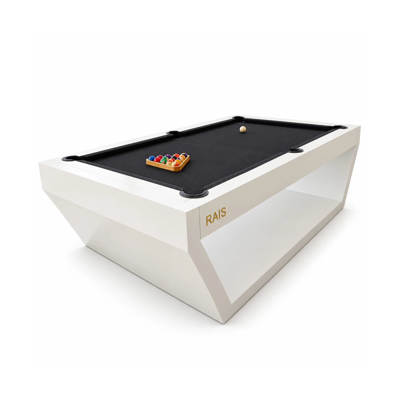 RAIS RS9HE41 premium white pool table construction