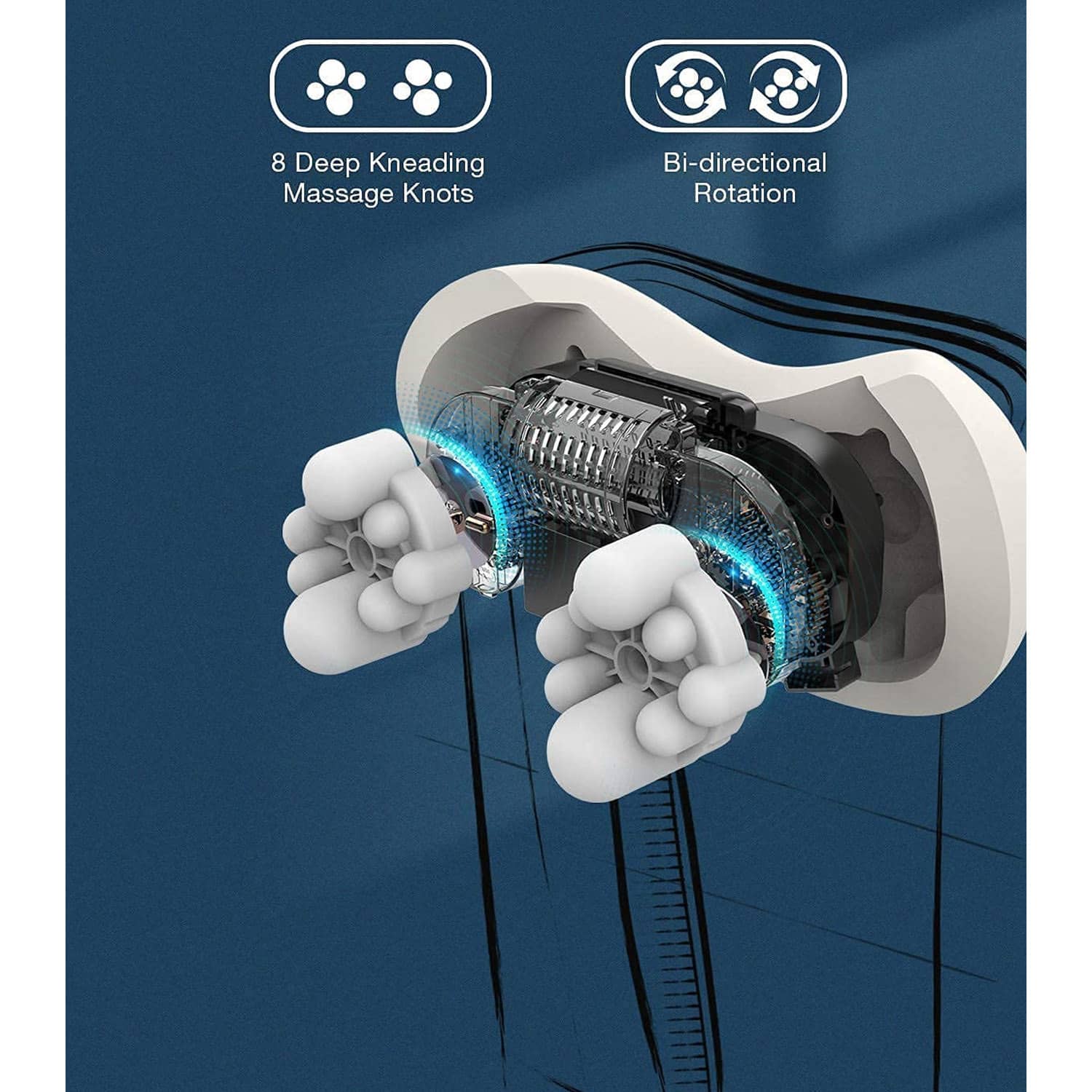 Aront Shiatsu Back Neck Massager Shoulder Massage Electric with Heat and Timing Function