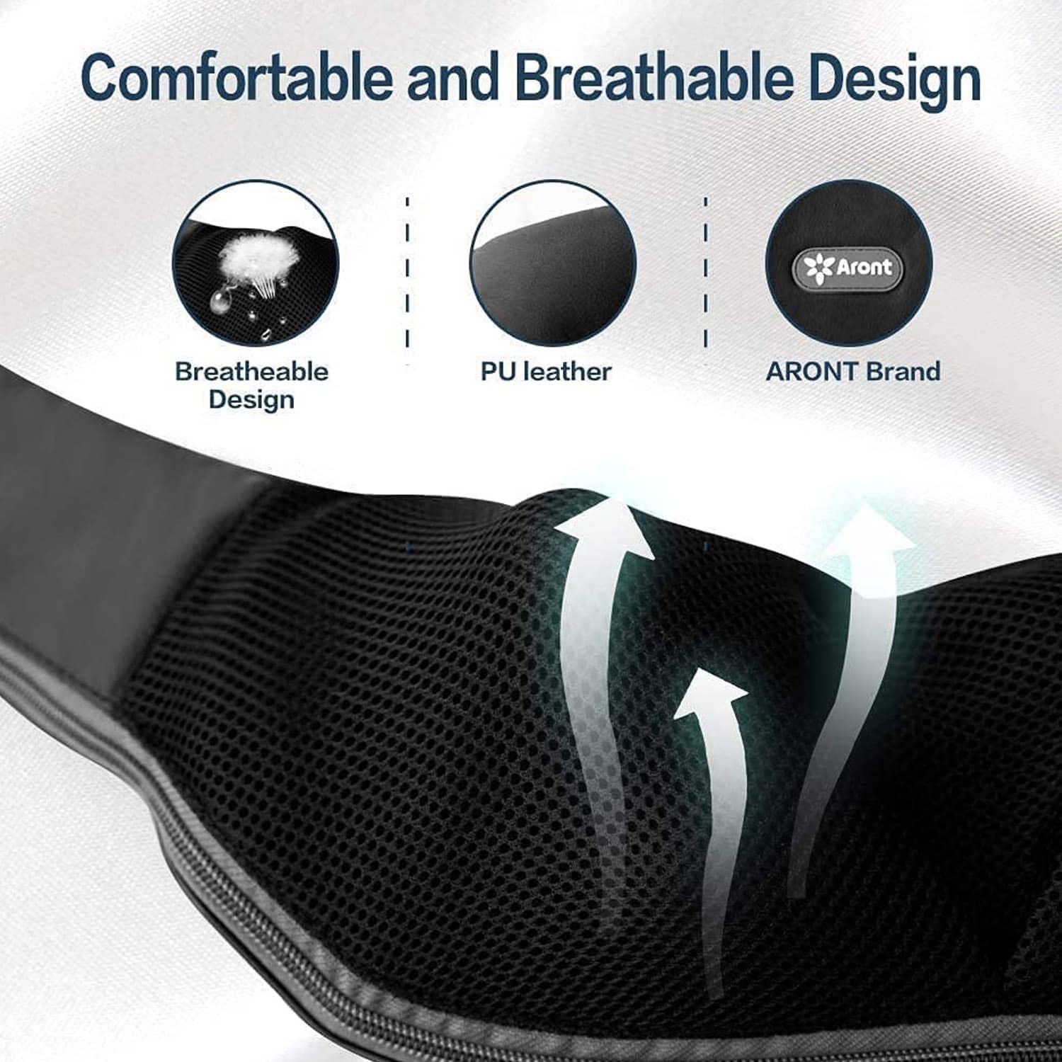 Aront Shiatsu Back Neck Massager Shoulder Massage Electric with Heat and Timing Function