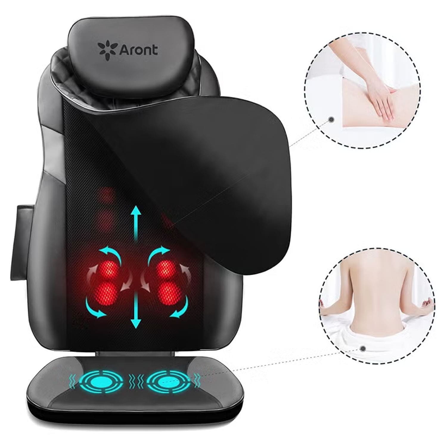 أرونت جهاز مساج الظهر بالحرارة RT2172 - رمادي - Black