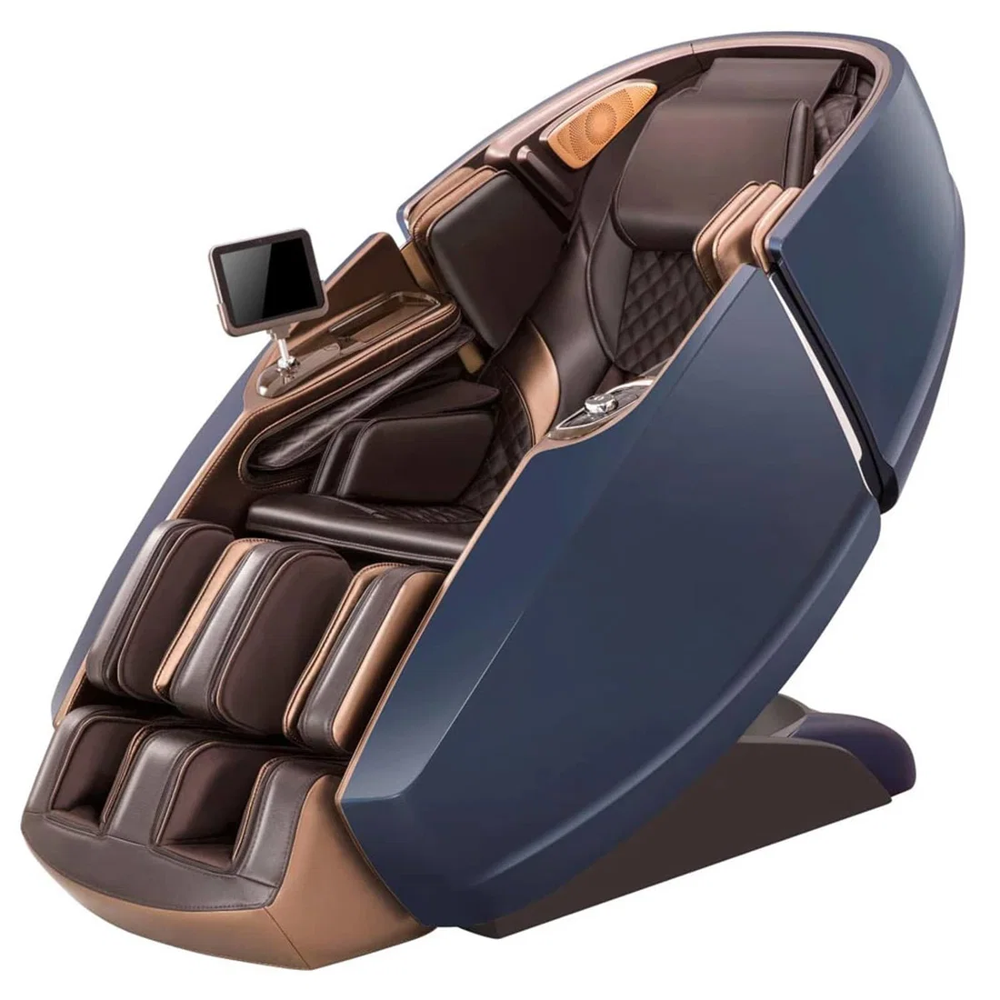Rotai RT8900 Luxury Dual Core Music Massage Chair - Blue-Brown