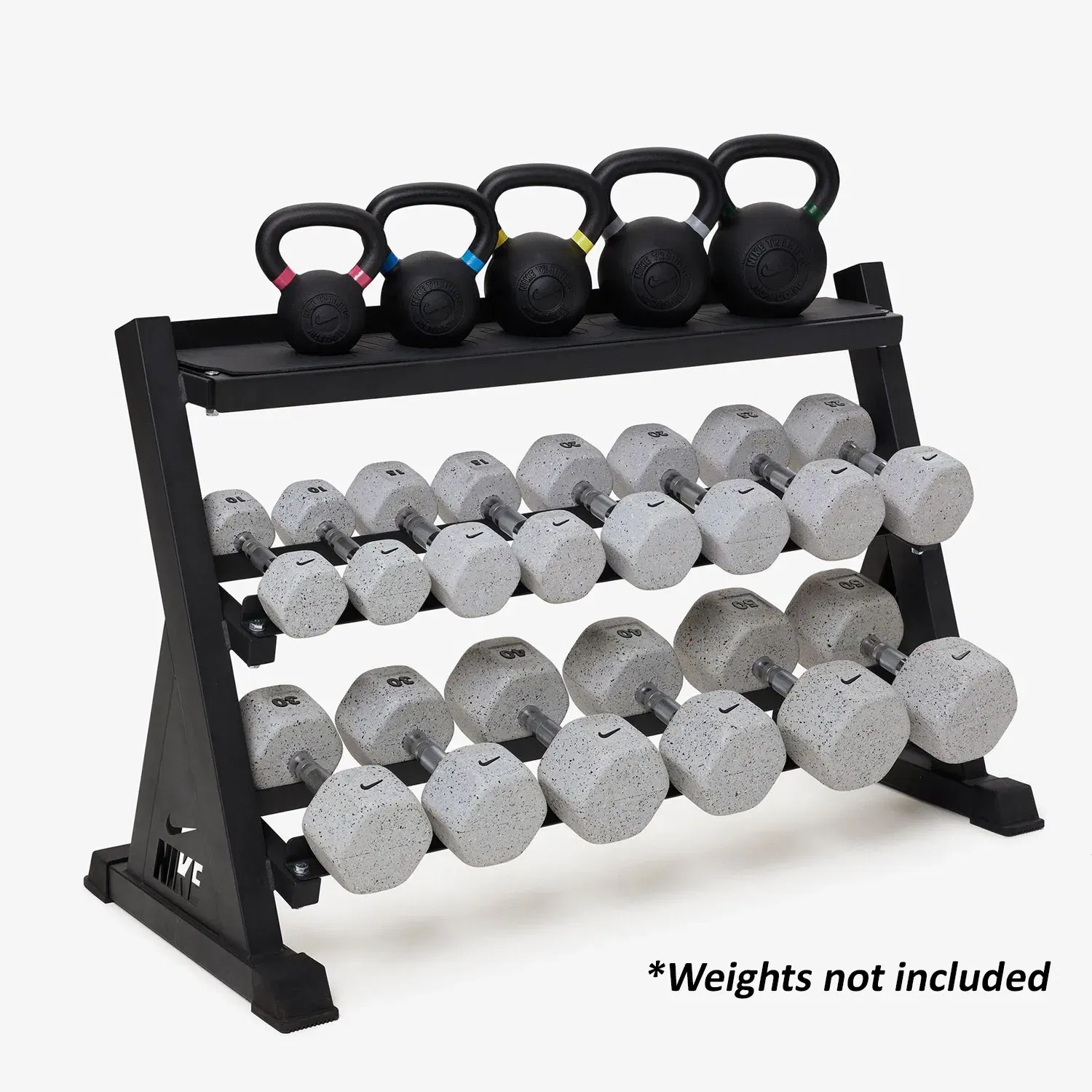 Nike Strength Dumbbell & Kettlebell Storage Rack Black