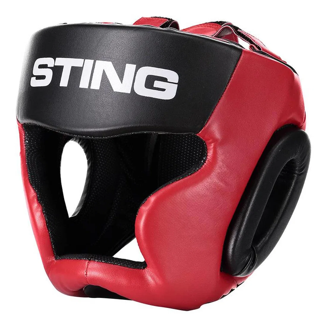 Sting Armalite Full Face Boxing Head Guard - Black / Red - Extra Large