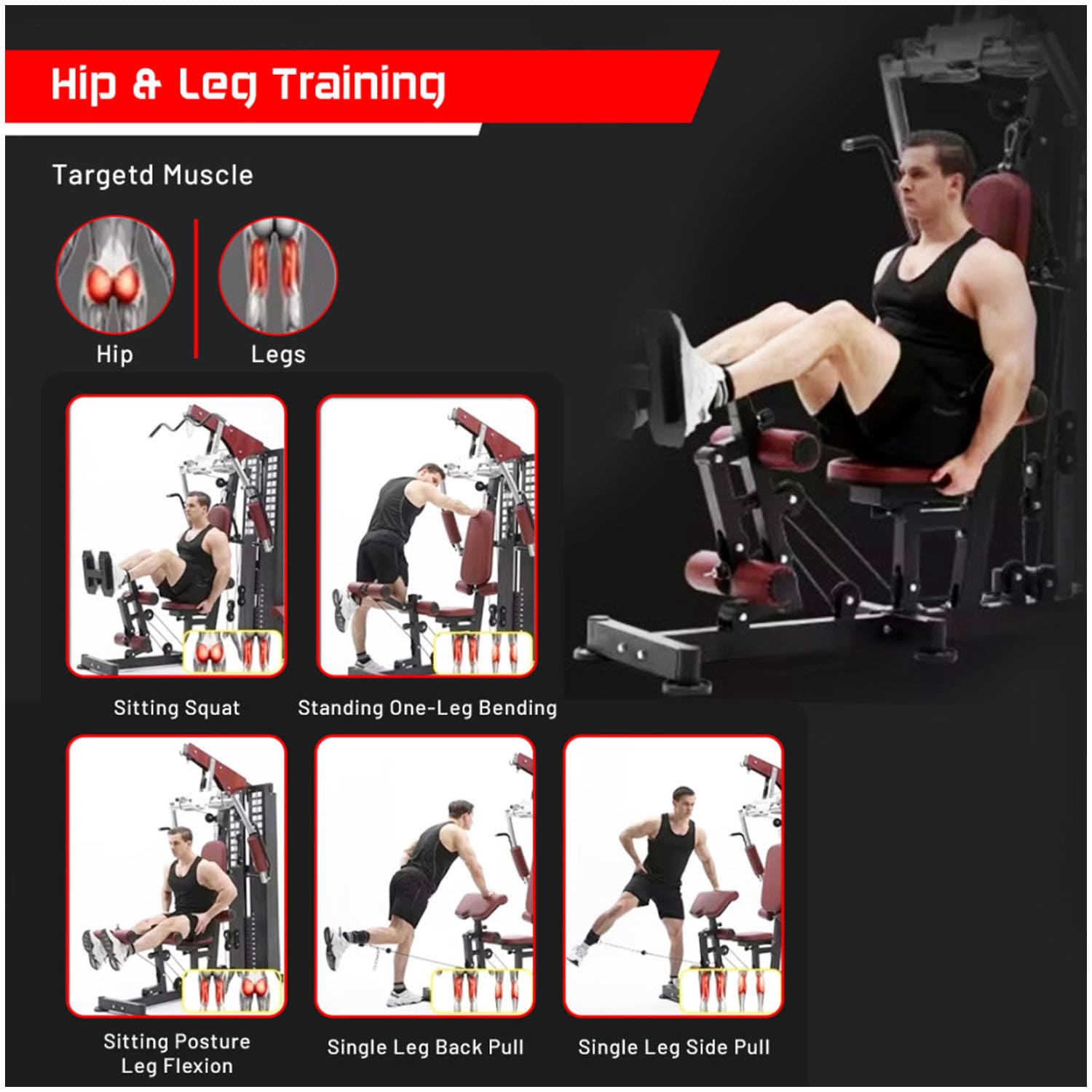 سبارنود للياقة البدنية SHG-11000 صالة ألعاب رياضية منزلية فاخرة متعددة الوظائف 