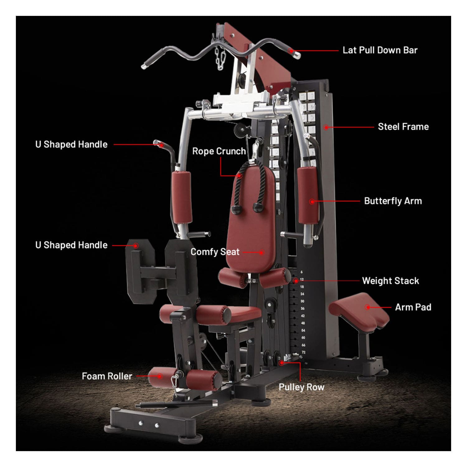 سبارنود للياقة البدنية SHG-11000 صالة ألعاب رياضية منزلية فاخرة متعددة الوظائف 