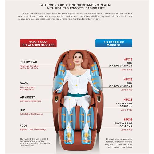 iRest A300 Intelligent Massage Chair-Brown