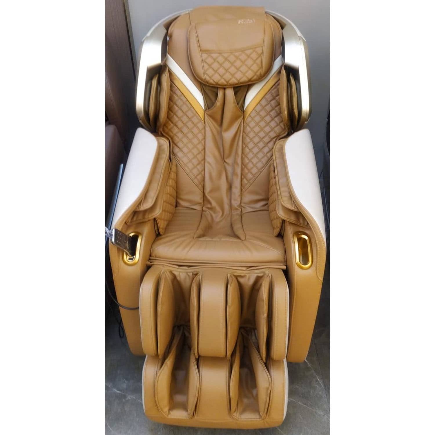 iRest A332S Intelligent Voice Control Massage Chair - Khaki+Brown