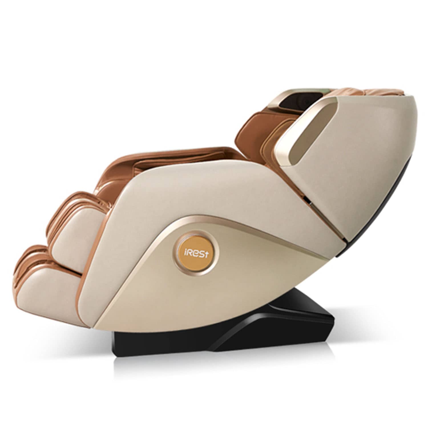 iRest A332S Intelligent Voice Control Massage Chair - Khaki+Brown