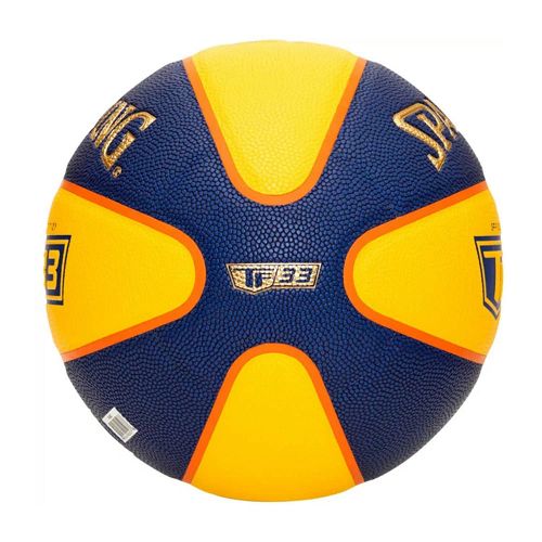 سبالدينج  TF-33 كرة السلة مركب ذهبي - أصفر/أزرق مقاس 6