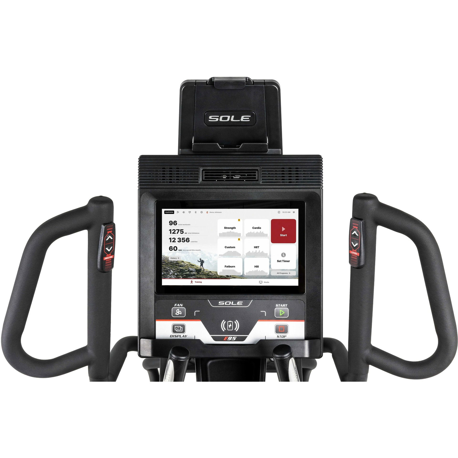 Sole Fitness E95-ENT Elliptical Cross Trainer with 13.3