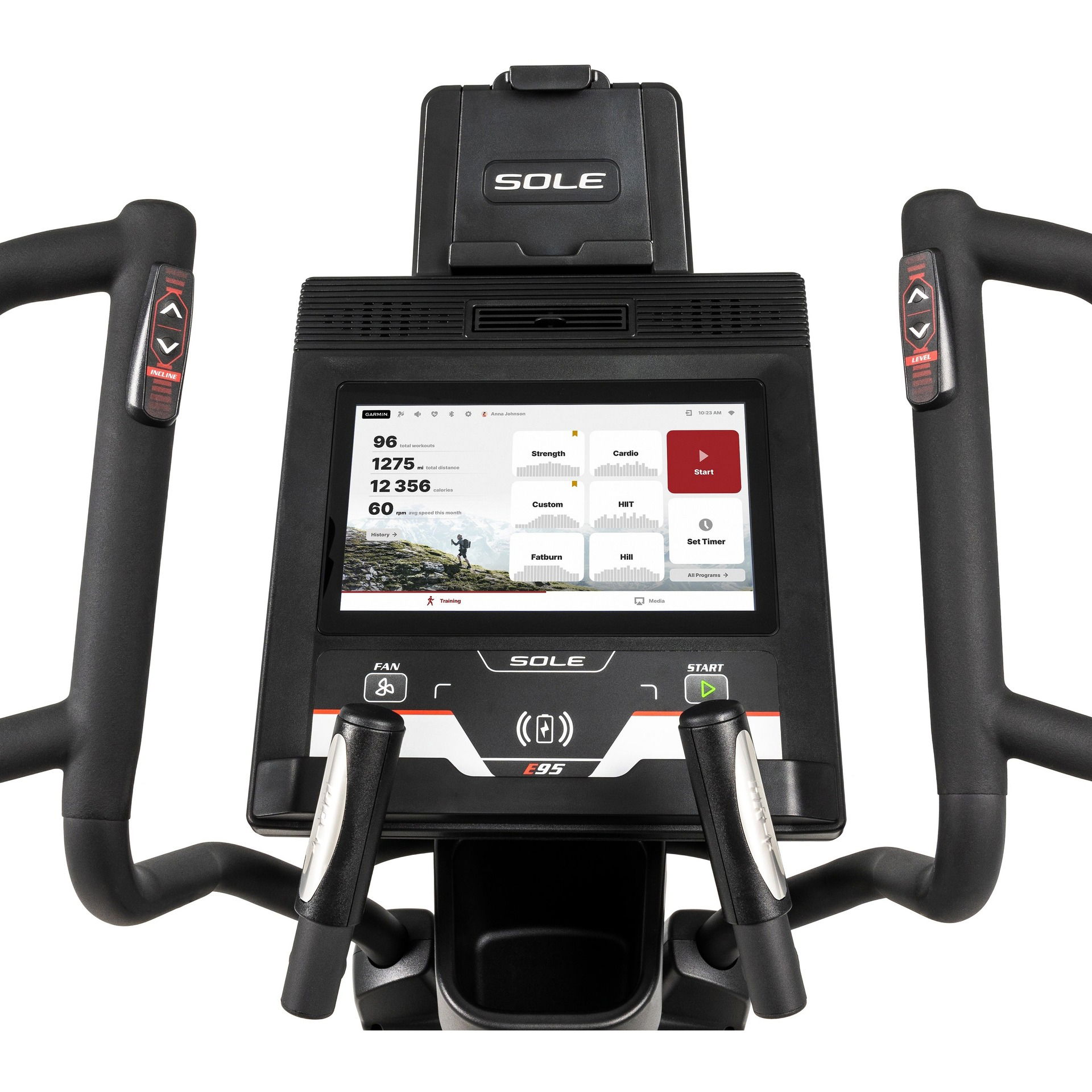 Sole Fitness E95-ENT Elliptical Cross Trainer with 13.3