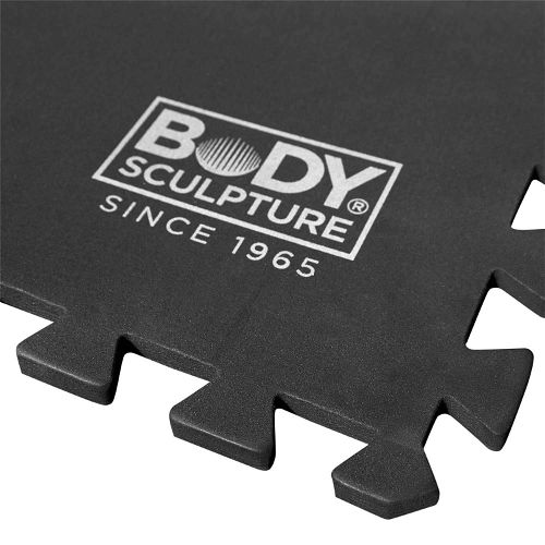 Body Sculpture Interlocking Mat 60 x 60cm x 12mm Black, 4-Piece