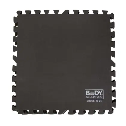 Body Sculpture Interlocking Mat 60 x 60cm x 12mm Black, 4-Piece