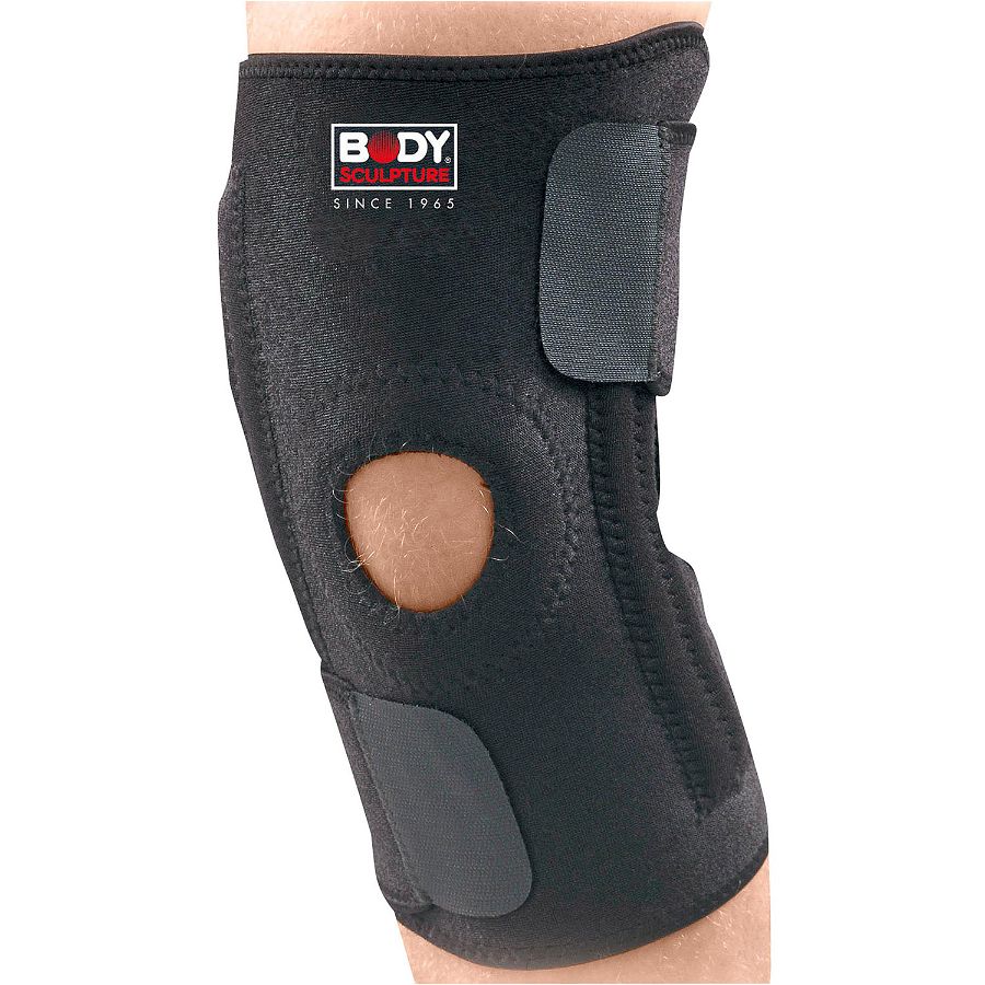 Body Sculpture Knee Support with Open Pattela Terry Cloth