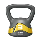 نحت الجسم كيتل بيل من الحديد الناعم باللون الرمادي - 3 Kg