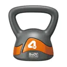 نحت الجسم كيتل بيل من الحديد الناعم باللون الرمادي - 4 Kg