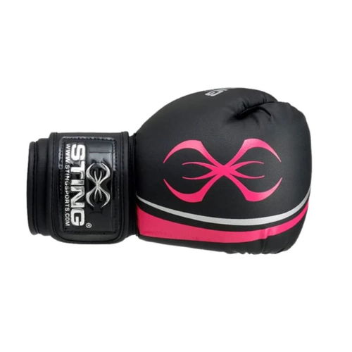 Sting Aurora Women's Boxing Glove-Black / Pink-8Oz