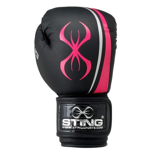 Sting Aurora Women's Boxing Glove-Black / Pink-8Oz