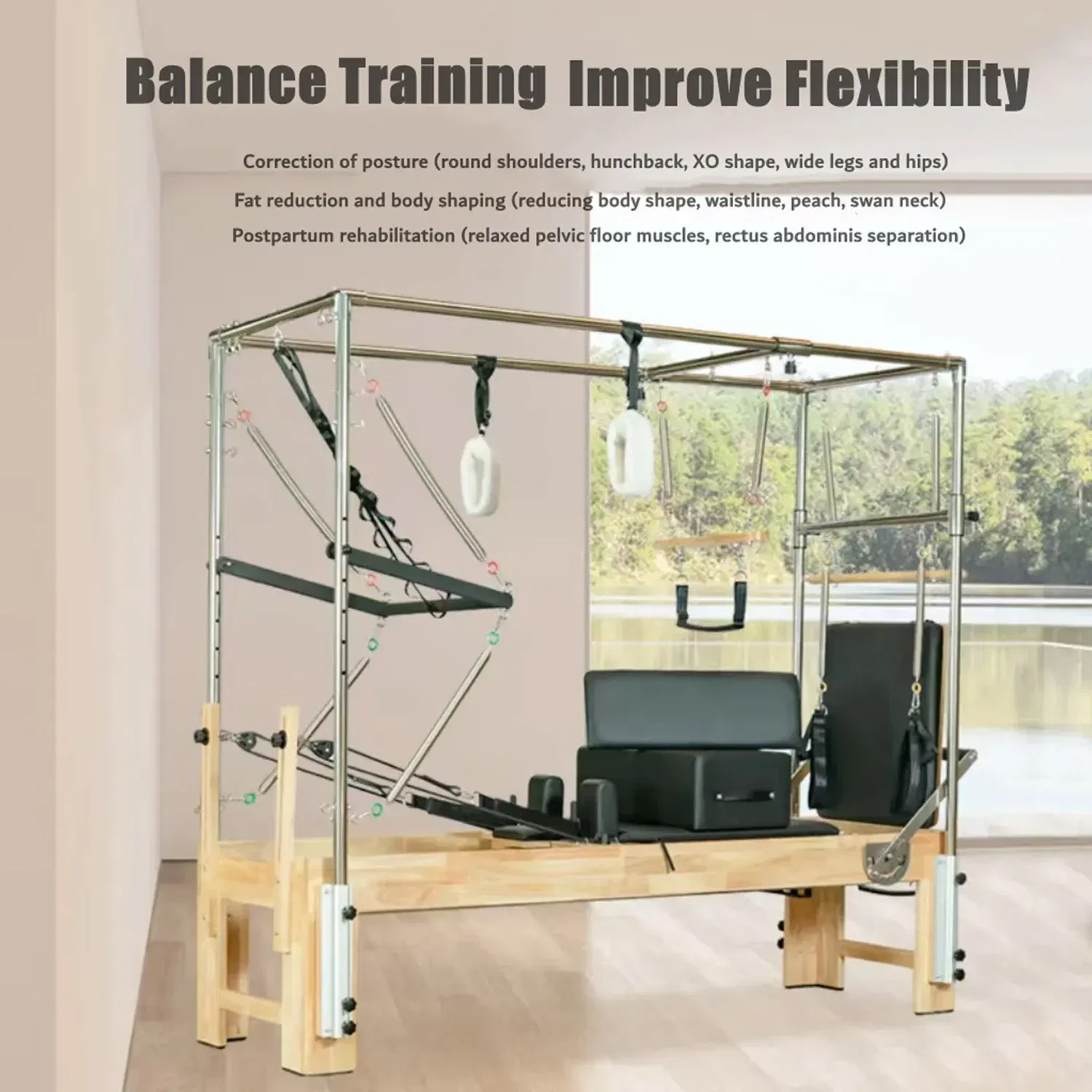 Vox Fitness Pilates Reformer with Full Cadillac