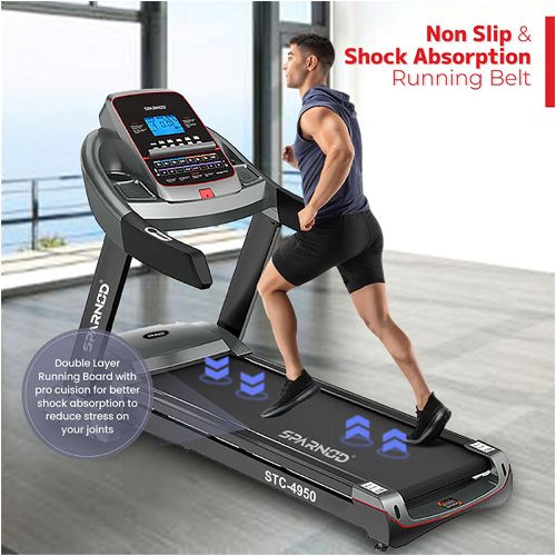 Sparnod Fitness STC-4950 Heavy Duty Commercial Treadmill With 4.5 HP AC Motor