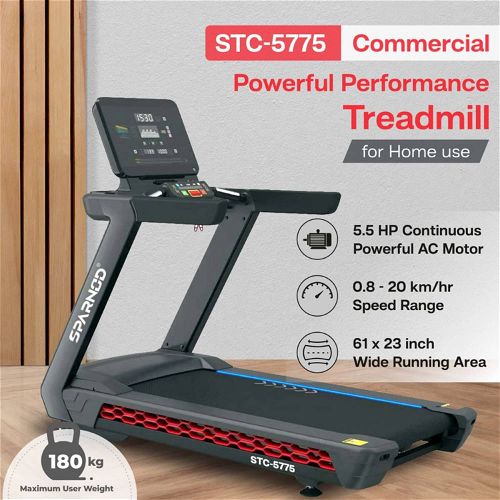 Sparnod Fitness STC-5775 Heavy Duty Treadmill 5.5 HP AC Motor