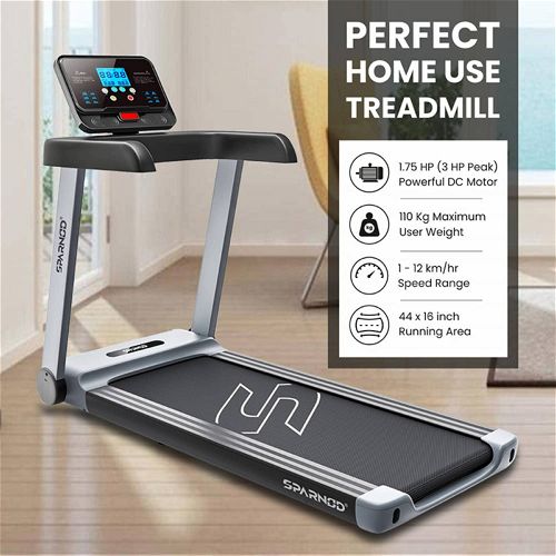 Sparnod Fitness STH-1500 Home Use Treadmill 1.75 HP DC Motor