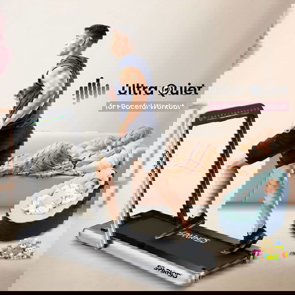 Sparnod Fitness in Foldable Treadmill HP DC Motor Grey