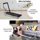 Sparnod Fitness 2 in 1 Foldable Treadmill - 2.25 HP | DC Motor - Grey
