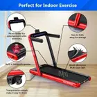 Sparnod Fitness 2 in 1 Foldable Treadmill - 2.25 HP | DC Motor - Red