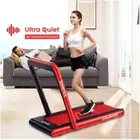 Sparnod Fitness 2 in 1 Foldable Treadmill - 2.25 HP | DC Motor - Red