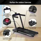 Sparnod Fitness 2 in 1 Foldable Treadmill - 2.25 HP | DC Motor - Black