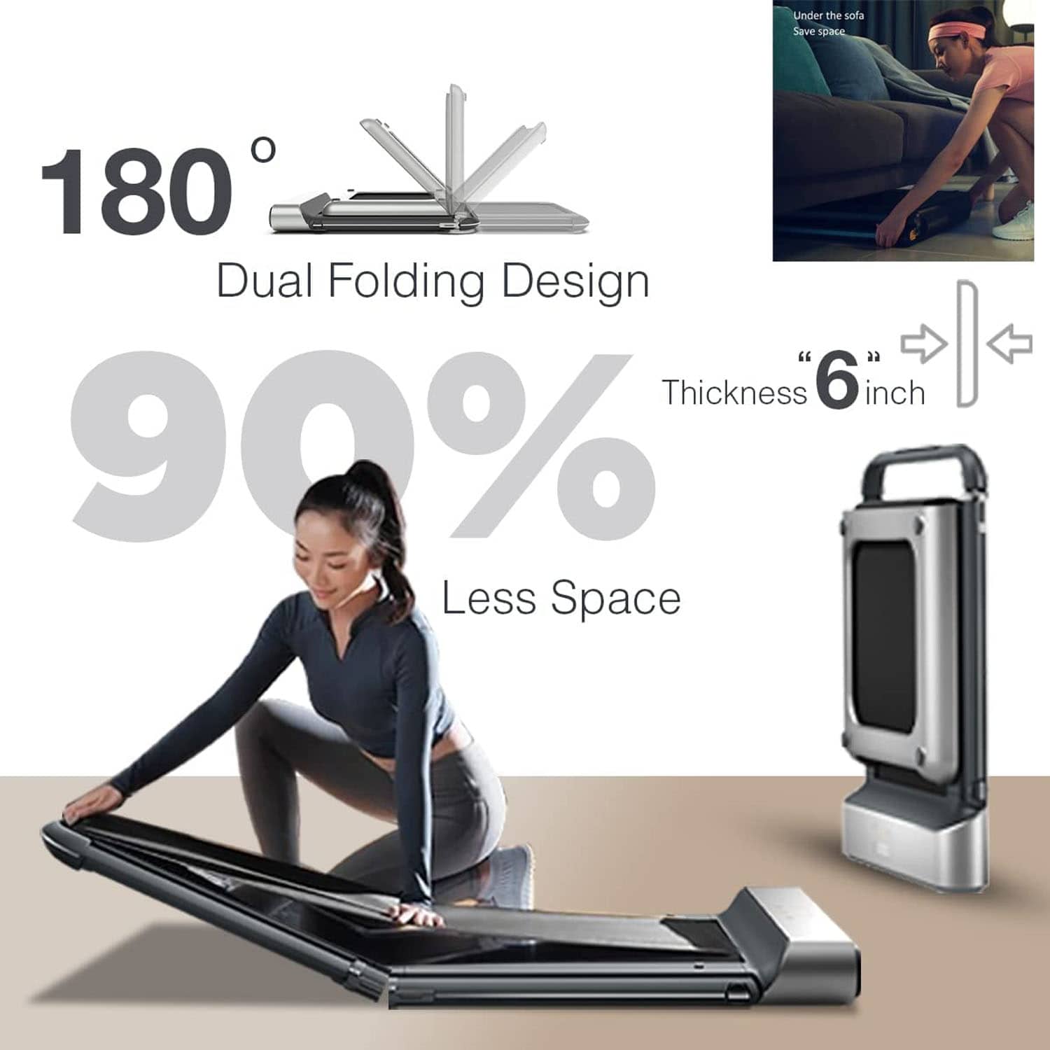 Sparnod Fitness STH-3050 Dual Aluminium Alloy Framework Treadmill - 2.25 HP DC Motor