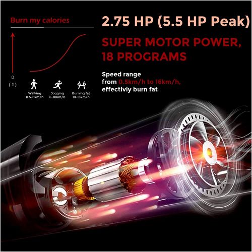 Sparnod Fitness STH-5300 Automatic Home Use Treadmill (5.5 HP Peak Motor)