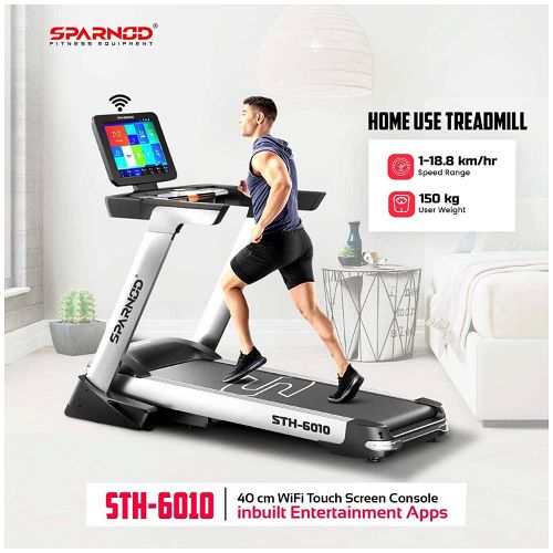 Sparnod Fitness STH-6010 (3 HP DC Motor) 15 Grade Electric Treadmill