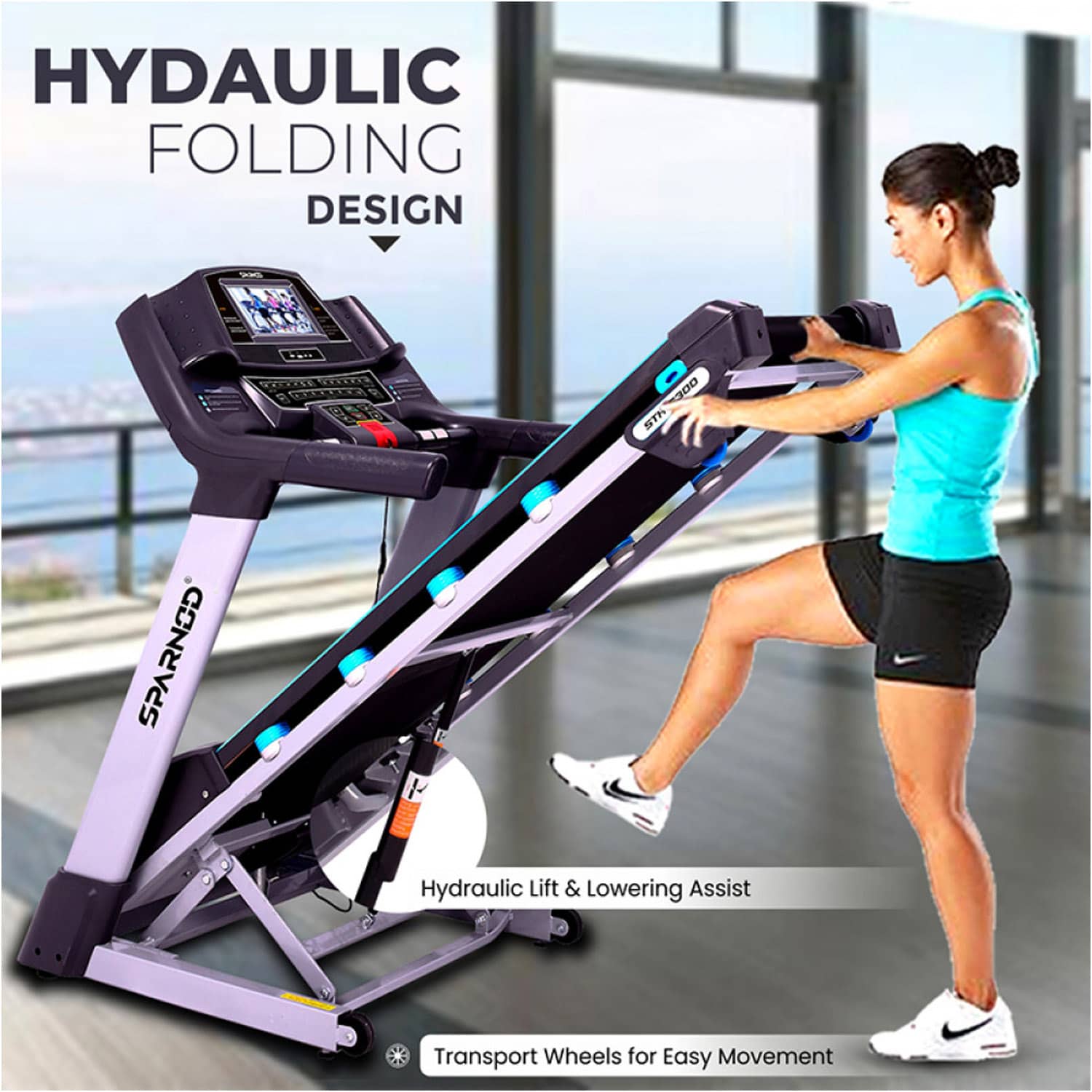 Sparnod Fitness STH-6300 Treadmill 4HP DC Motor